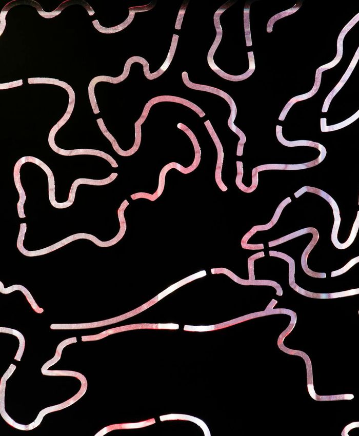 Abstract glowing lines representing flexible body movements